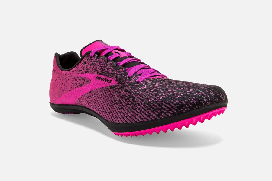 Brooks Running Shoes Womens Pink/Black - Mach 19 Spikeless Spikes - 8257-JHEZD